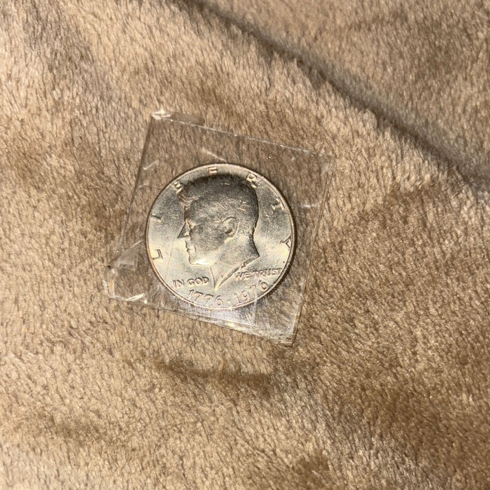 Commemorative Silver Coin with Kennedy Profile